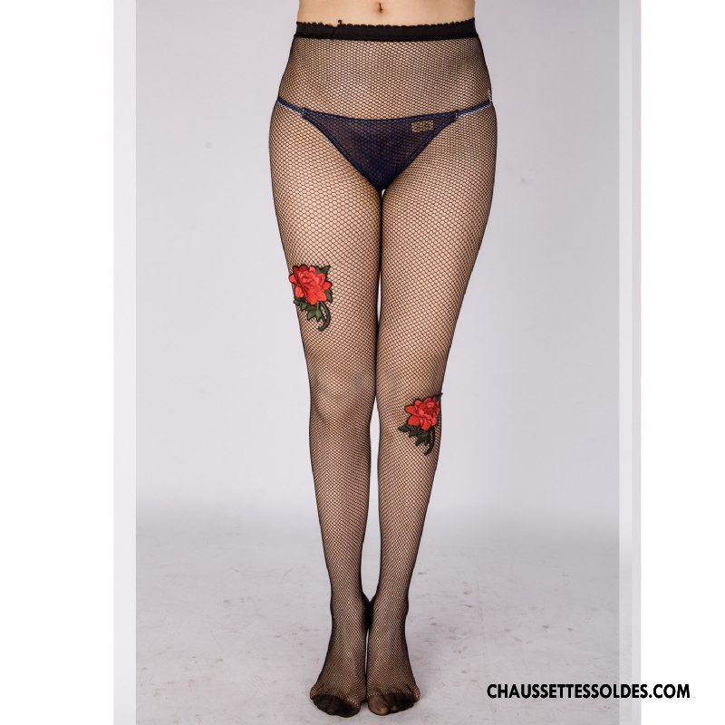Collant Femme Collant Panty Gros Sexy Milieu Réseau Chaussette Rose
