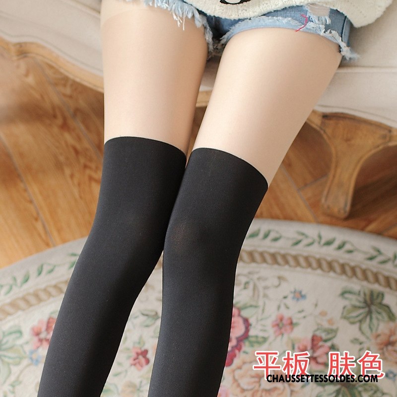 Collant Femme Dame Gros Guêtres Longue Velours Mince Noir