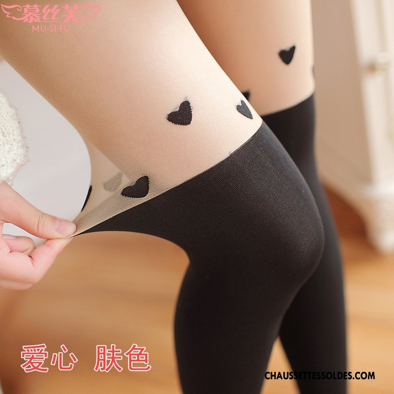 Collant Femme Dame Gros Guêtres Longue Velours Mince Noir