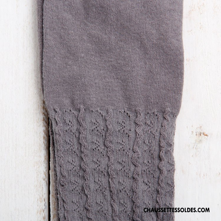 Collant Femme Guêtres Collant Panty 100% Coton Creux Guipure L'automne Chaussette Marron / Brun