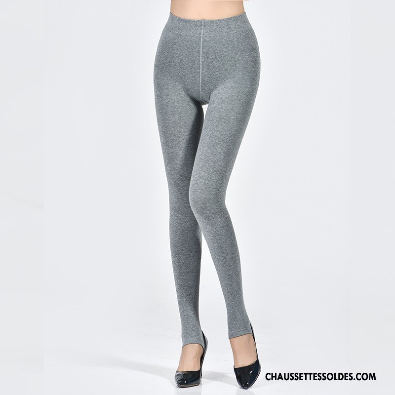 Collant Femme Guêtres Leggings Slim Collant Panty Hiver Gros L'automne Gris