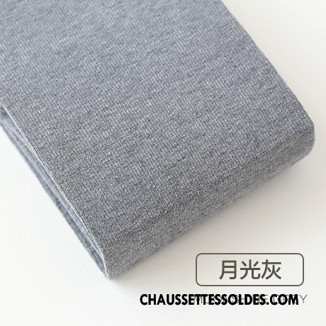 Collant Femme L'automne Rayé Leggings Matelassé Mince Peluche Gris Foncé