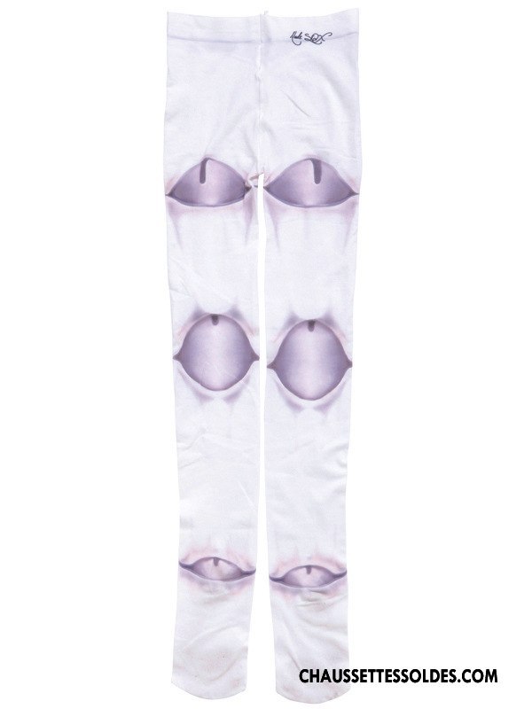 Collant Femme Le Nouveau Chaussette Tatouage Chaussette De Noël Blanc
