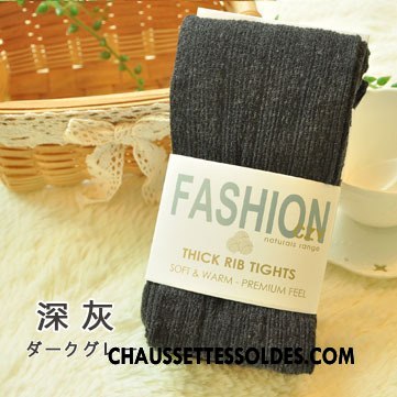 Collant Femme Leggings Chaussette En Maille Renforcé L'automne Fleurs Blanc