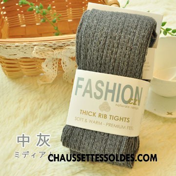 Collant Femme Leggings Chaussette En Maille Renforcé L'automne Fleurs Blanc