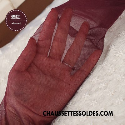 Collant Femme Mince Beige Sexy Transparent Chaussette Été Couleurs De Bonbons Coloré Blanc Noir