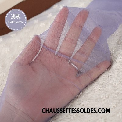 Collant Femme Mince Beige Sexy Transparent Chaussette Été Couleurs De Bonbons Coloré Blanc Noir