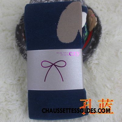 Collant Femme Petit Lapin Charmant Brodé Leggings Renforcé Noir