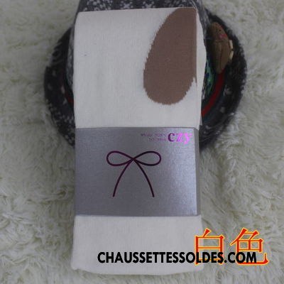 Collant Femme Petit Lapin Charmant Brodé Leggings Renforcé Noir
