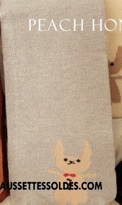 Collant Femme Petit Lapin Charmant Brodé Leggings Renforcé Noir