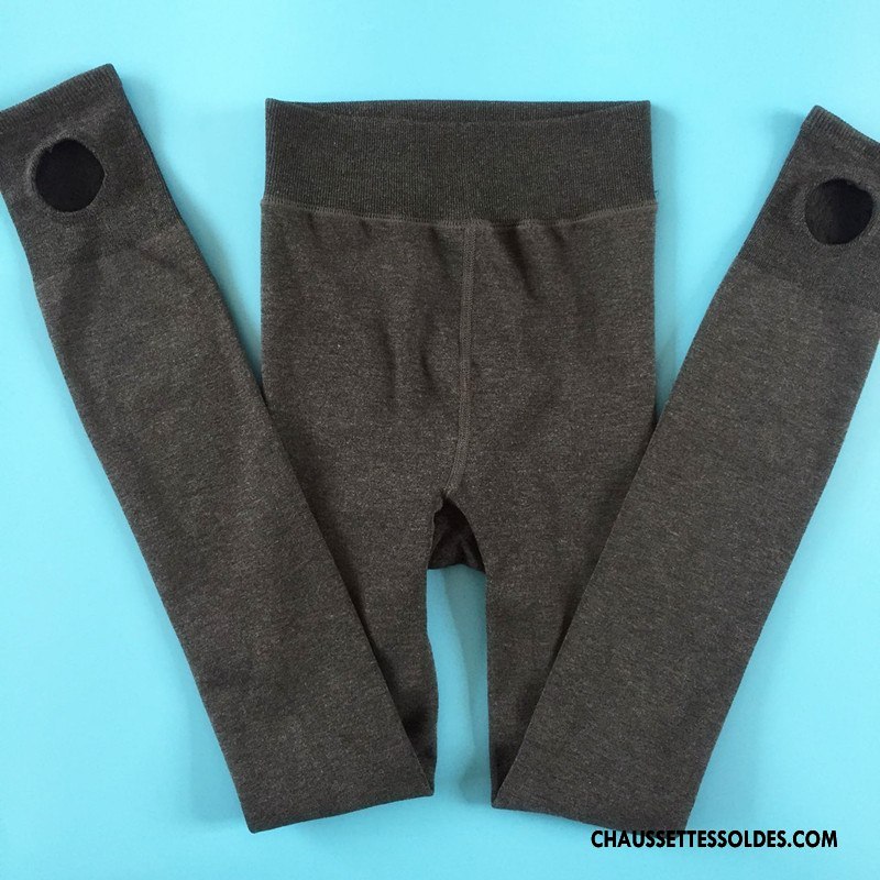 Collant Femme Plus De Velours Collant Panty Légèrement Printemps L'automne Mince Gris