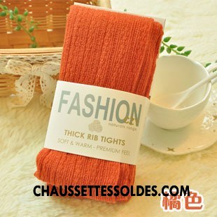Collant Femme Rayé Fleurs Chaussette Hiver Printemps En Maille Rose