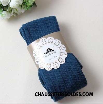 Collant Femme Rayé Fleurs Chaussette Hiver Printemps En Maille Rose