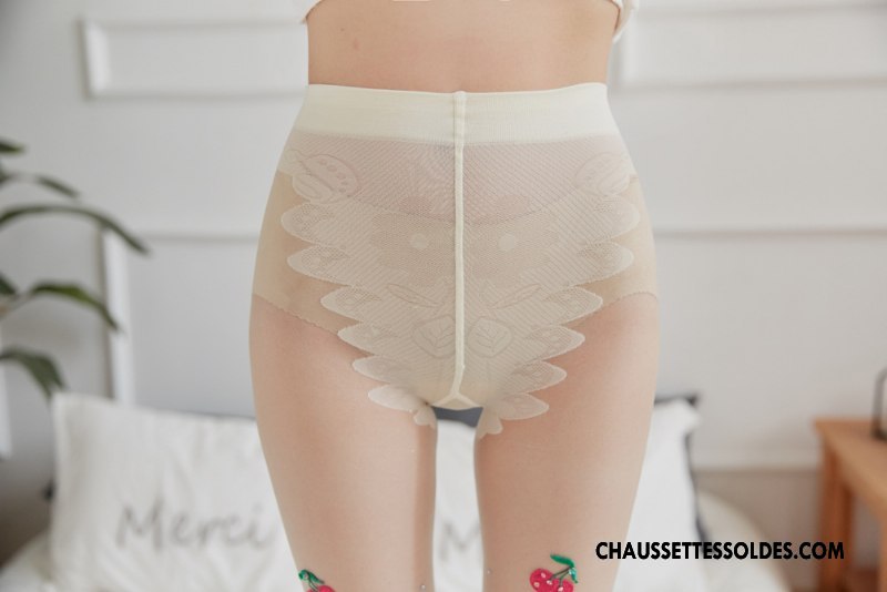 Collant Femme Style Chaud Chaussette De Noël Manuel Fleur De Pêche Pétale Collant Panty Blanc