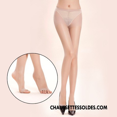Collant Femme Style Chaud Peep-orteil Chaussette Été Authentique Ouverture Du Pied Gris