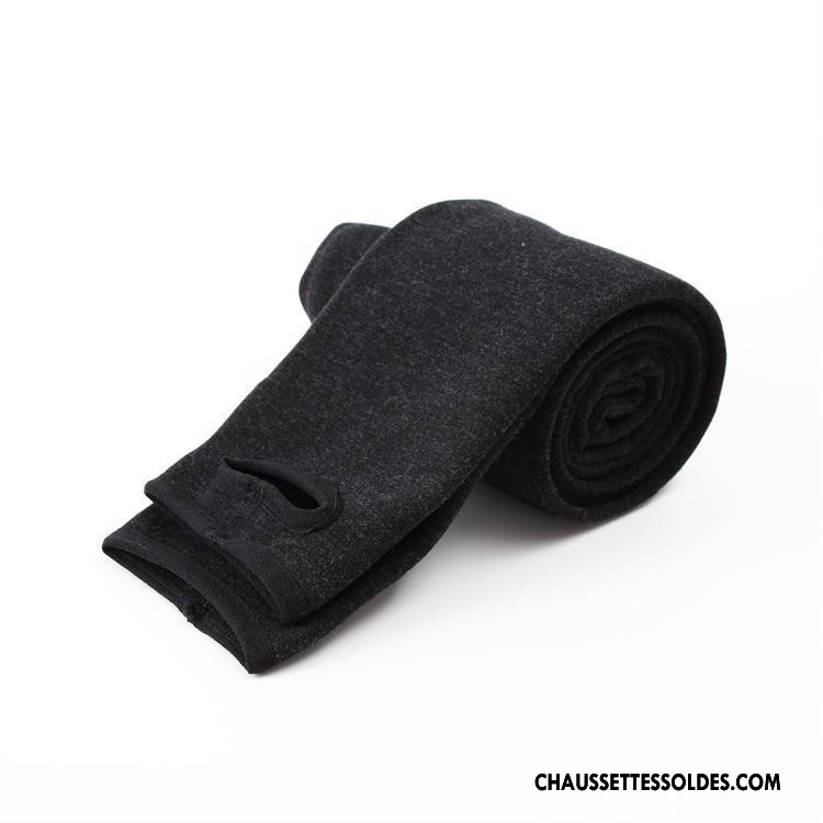 Collant Femme Thermiques Matelassé L'automne Guêtres Leggings Tous Les Assortis Plus De Velours Pure Gris Clair