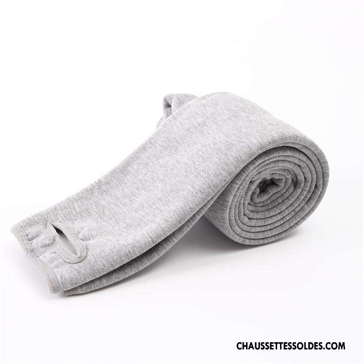 Collant Femme Yoga Dame Hiver Plus De Velours Thermiques L'automne Gris