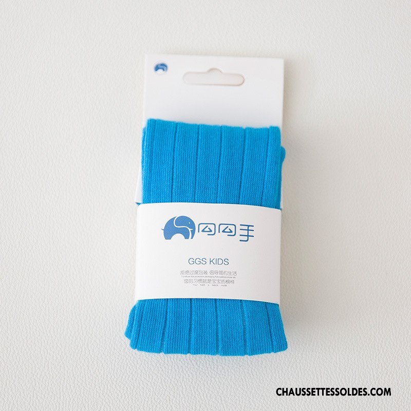 Collant Fille 100% Coton Bébé Enfant Collant Panty Guêtres Leggings Chaussette Pure Bleu