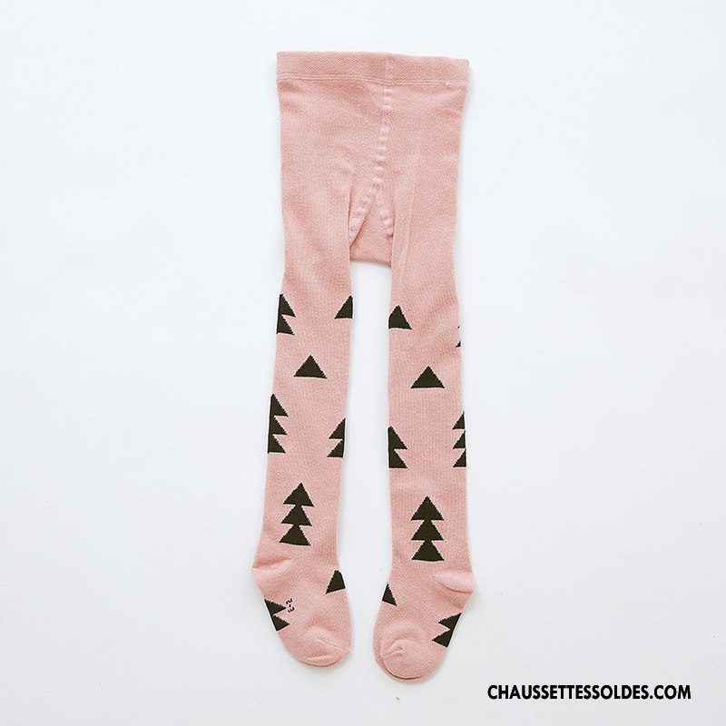 Collant Fille 100% Coton Chaussette Enfant Matelassé Hiver Bébé Rose