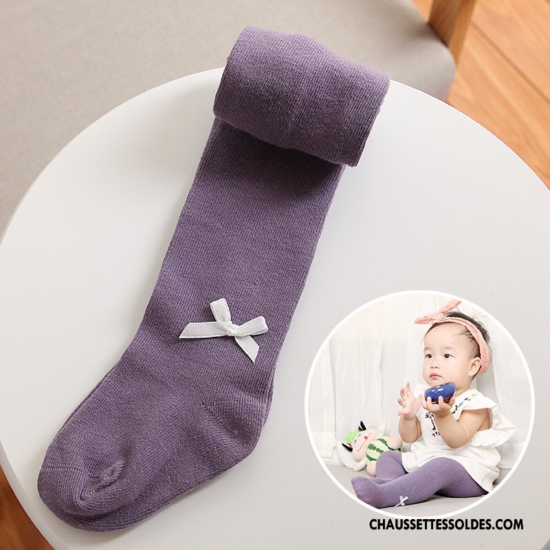 Collant Fille Bébé Printemps L'automne Petit Matelassé Collant Panty Gris