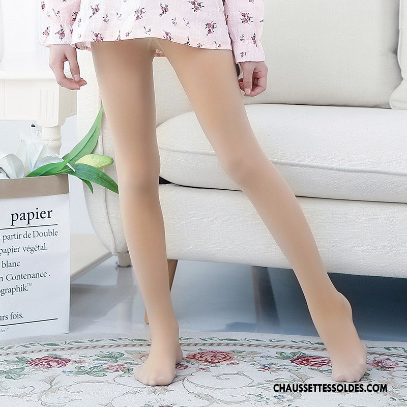 Collant Fille Chaussette De Noël L'automne Été Gros Velours Femme Blanc