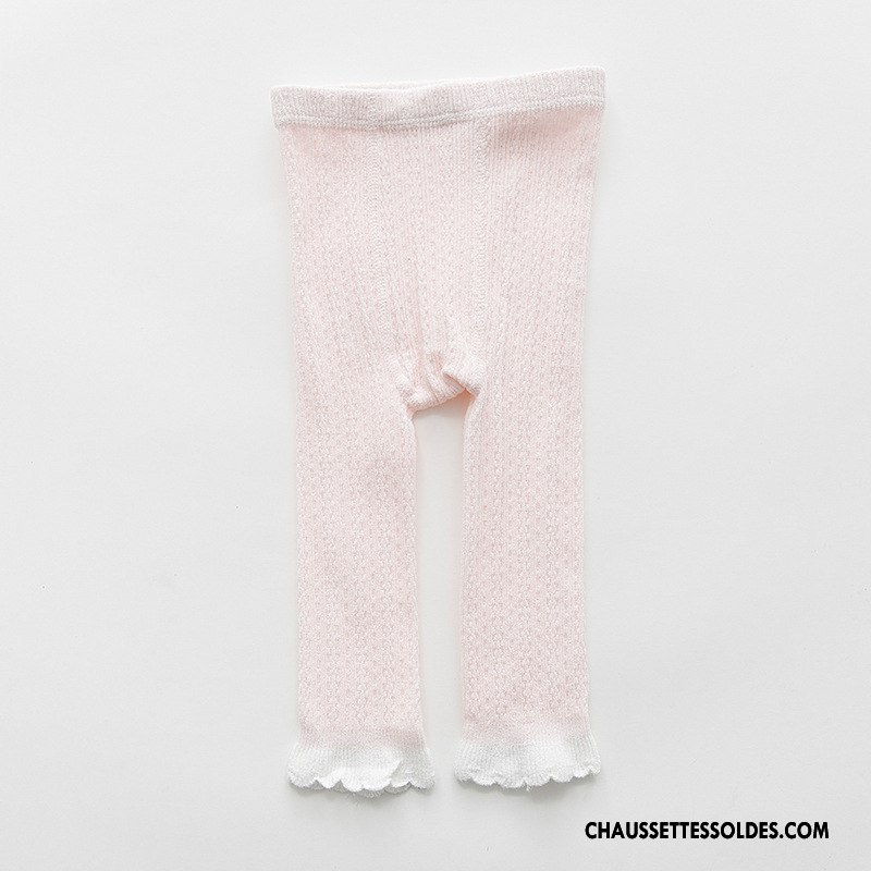 Collant Fille Chaussette Enfant 100% Coton Bébé Dentelle Collant Panty Bleu
