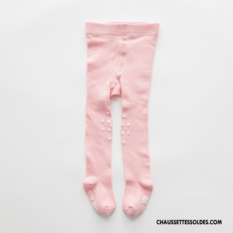 Collant Fille Chaussette Gros Collant Panty Guêtres Leggings 100% Coton Enfant Rose
