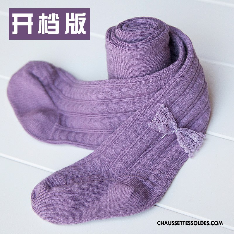 Collant Fille Collant Panty Bébé Papillon Matelassé L'automne Printemps Violet