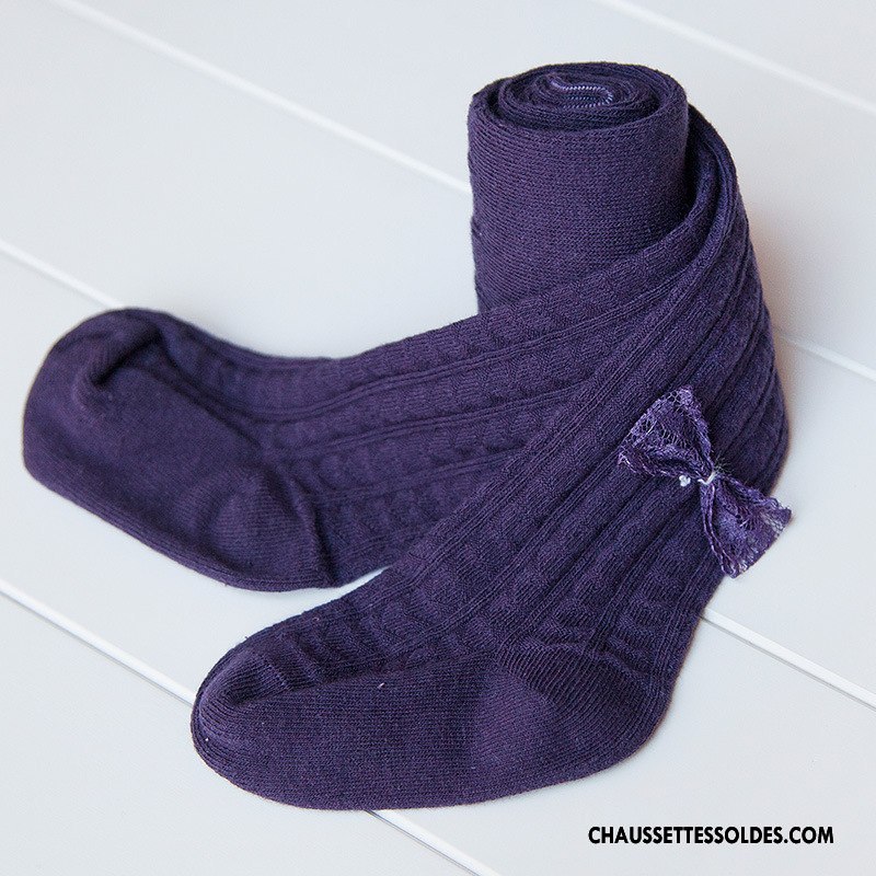 Collant Fille Collant Panty Bébé Papillon Matelassé L'automne Printemps Violet