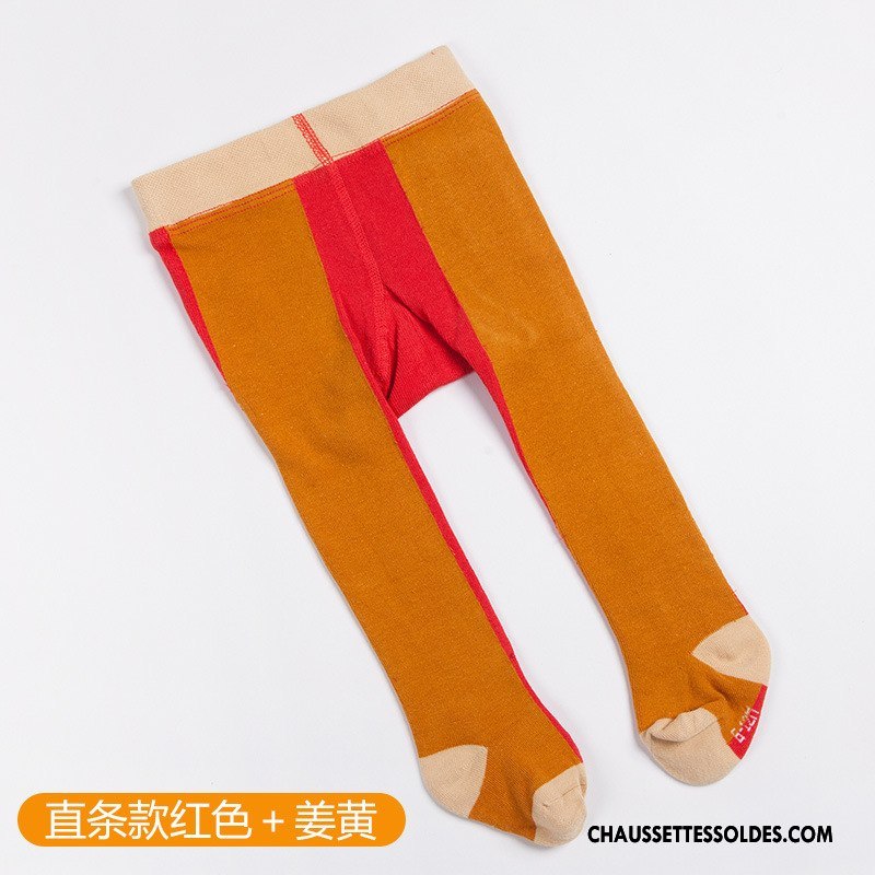 Collant Fille Collant Panty Chaussette L'automne Bébé Enfant Matelassé Orange