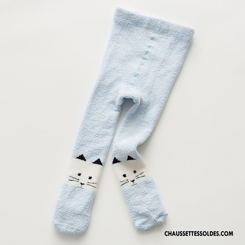 Collant Fille Collant Panty Chaussette Thermiques Plus De Velours Guêtres Leggings Renforcé Bleu