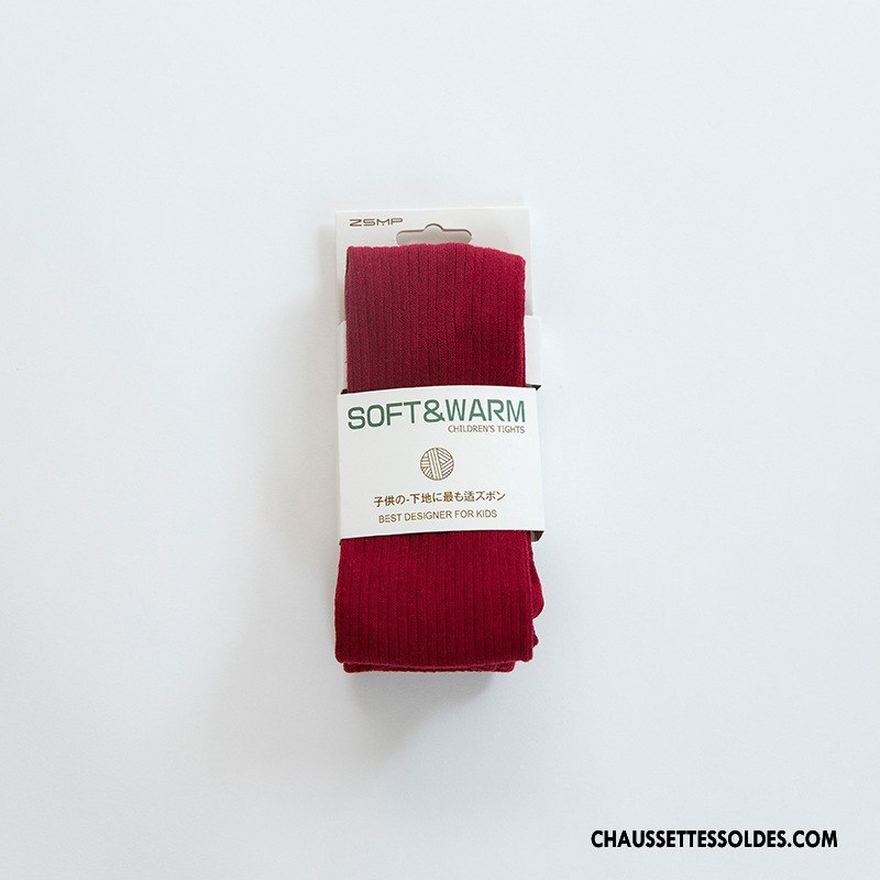 Collant Fille Collant Panty Enfant L'automne Chaussette Bonbons Matelassé Bordeaux Pure