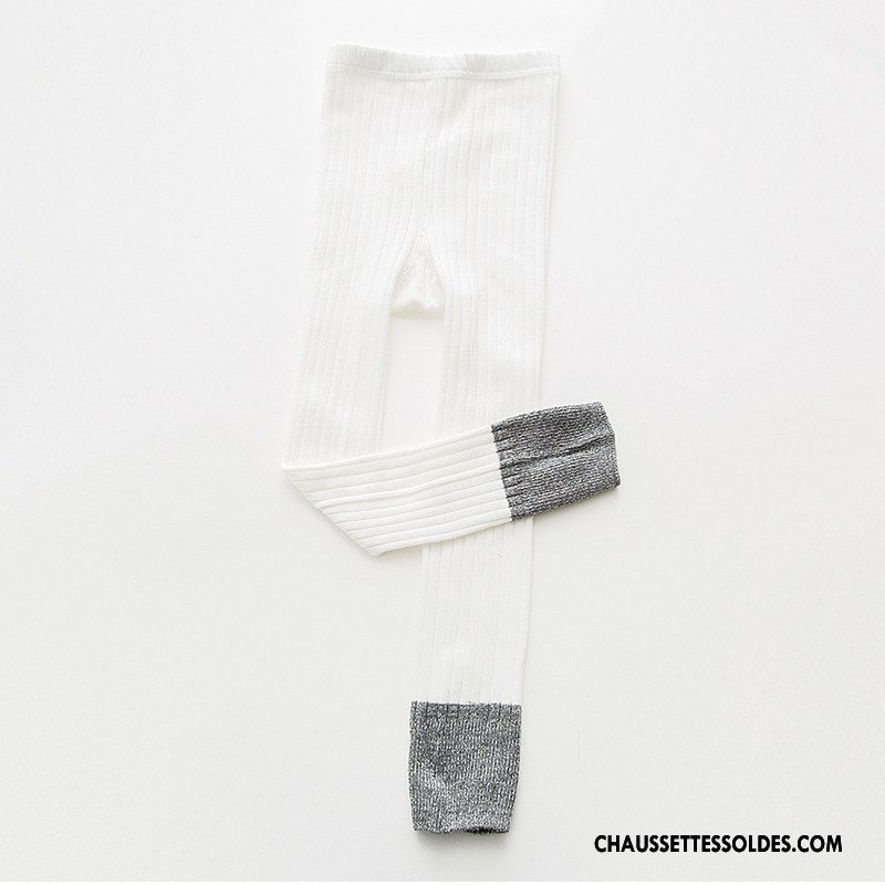 Collant Fille Collants Le Nouveau Femme Épissure Guêtres Leggings Matelassé Or Gris
