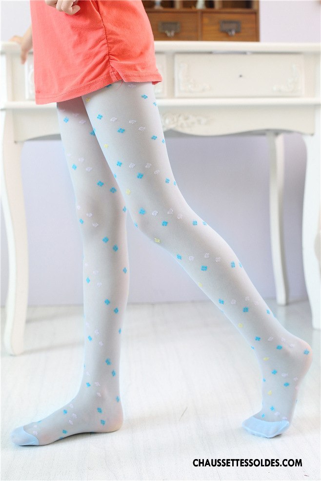 Collant Fille Enfant Cristal Collant Panty Très Mince Femme Crème Solaire Bleu Blanc