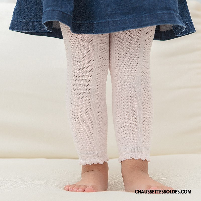 Collant Fille Enfant Guêtres Leggings 100% Coton Chaussette Été Collant Panty Blanc Violet
