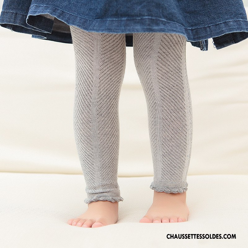 Collant Fille Enfant Guêtres Leggings 100% Coton Chaussette Été Collant Panty Blanc Violet