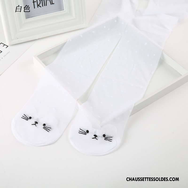 Collant Fille Enfant Le Nouveau Chaussette Longue Collant Panty Femme Invisible Blanc