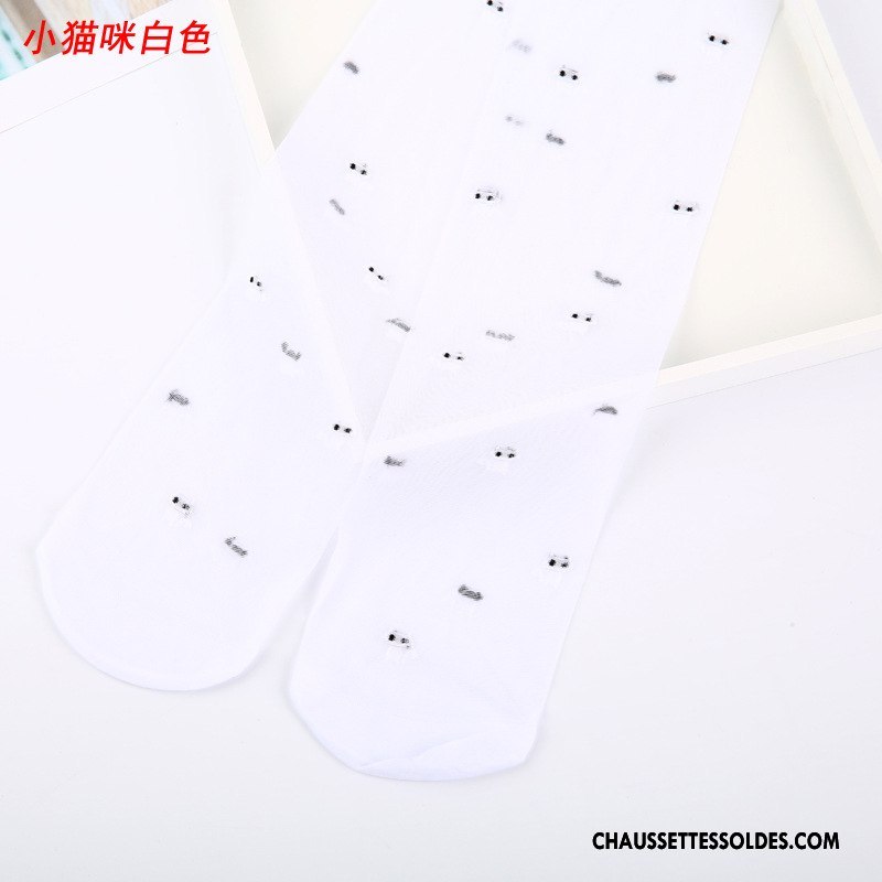 Collant Fille Enfant Le Nouveau Chaussette Longue Collant Panty Femme Invisible Blanc