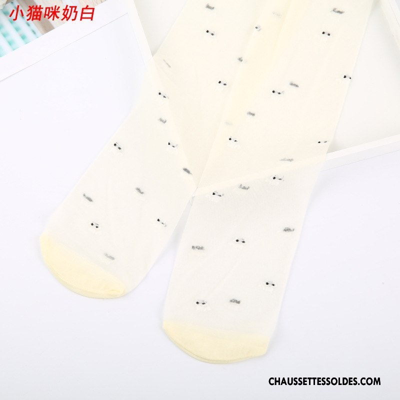 Collant Fille Enfant Le Nouveau Chaussette Longue Collant Panty Femme Invisible Blanc