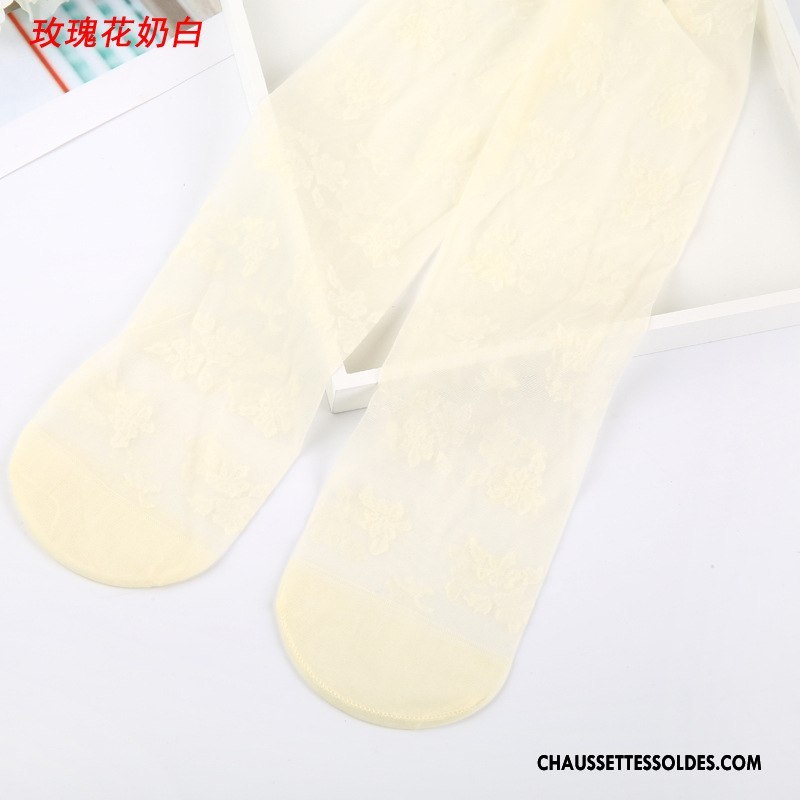 Collant Fille Enfant Le Nouveau Chaussette Longue Collant Panty Femme Invisible Blanc