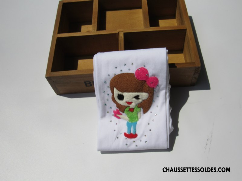 Collant Fille Enfant Nouvelles Arrivées Dessin Animé L'automne Velours Chaussette Impression Blanc