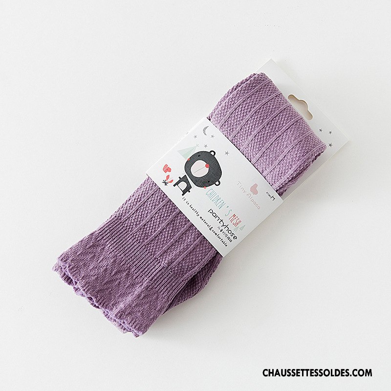 Collant Fille Enfant Été Flouncing Printemps Guêtres Leggings 100% Coton Violet