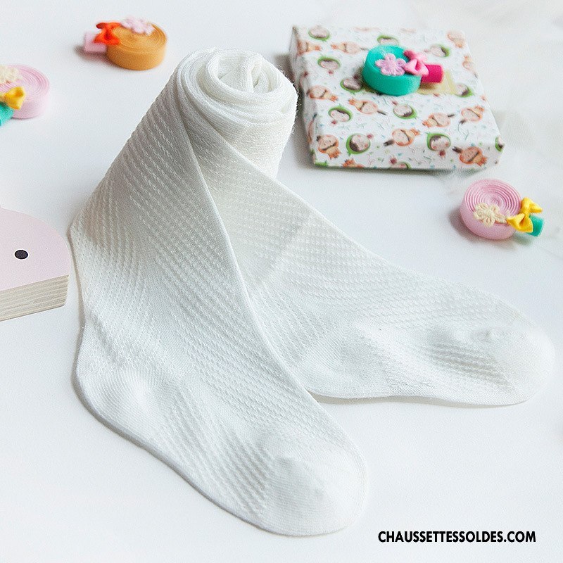 Collant Fille Enfant Été Guêtres Leggings Très Mince Chaussettes En Coton Tous Les Assortis Blanc