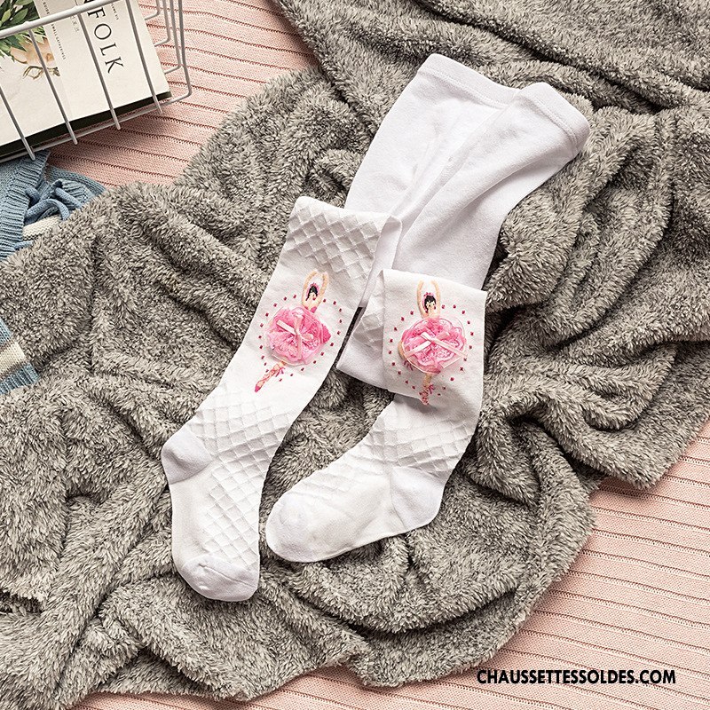 Collant Fille Engrener Ballet Guêtres Leggings Enfant Femme Danse Blanc