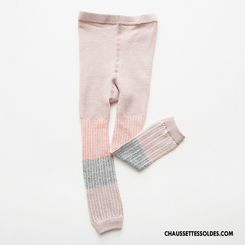 Collant Fille Engrener Été Rayé Printemps Chaussette Guêtres Leggings Couleurs Mixtes Arc En Ciel Jaune