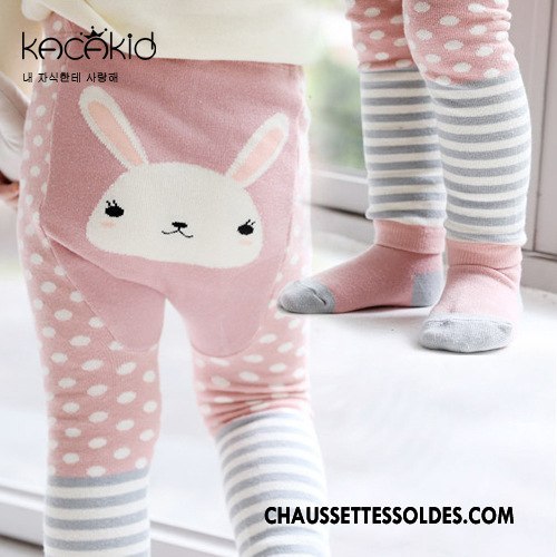 Collant Fille Ensemble Chaussette Courte Gros Deux Morceaux L'automne Enfant Rose