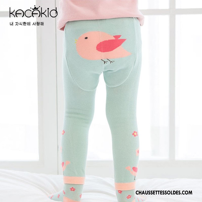 Collant Fille Ensemble Chaussette Courte Gros Deux Morceaux L'automne Enfant Rose