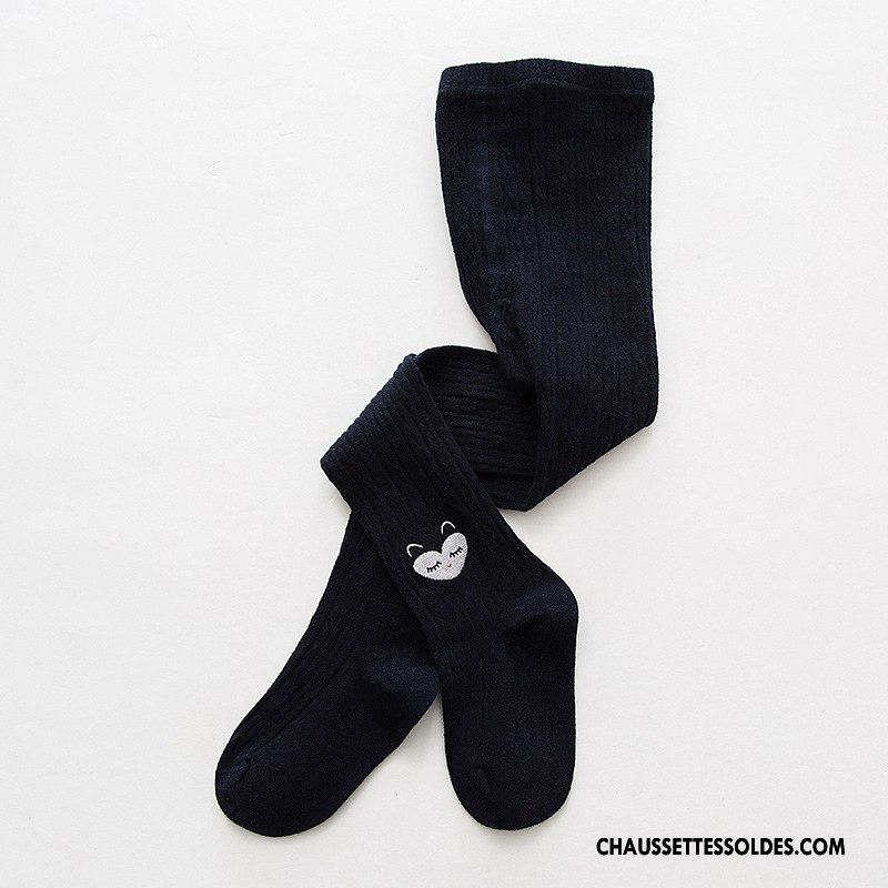 Collant Fille Femme Chaussette Collant Panty L'automne Nouvelles Arrivées Brodé Blanc Or