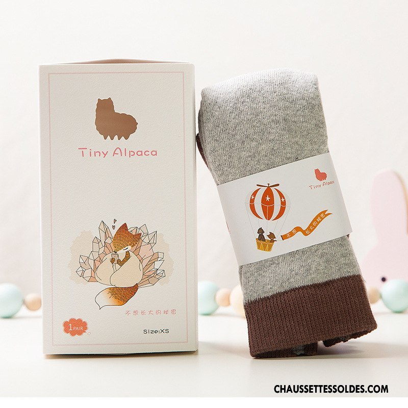 Collant Fille Guêtres Leggings Enfant Thermiques Bébé Chaussettes En Coton Collant Panty Pure Gris