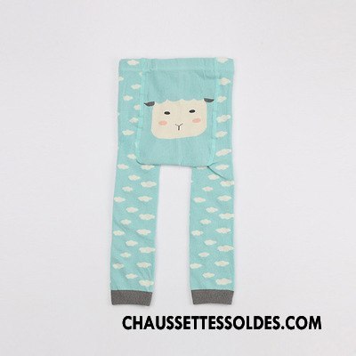 Collant Fille Guêtres Leggings Gros Dessin Animé Bébé Enfant Chaussette Bleu